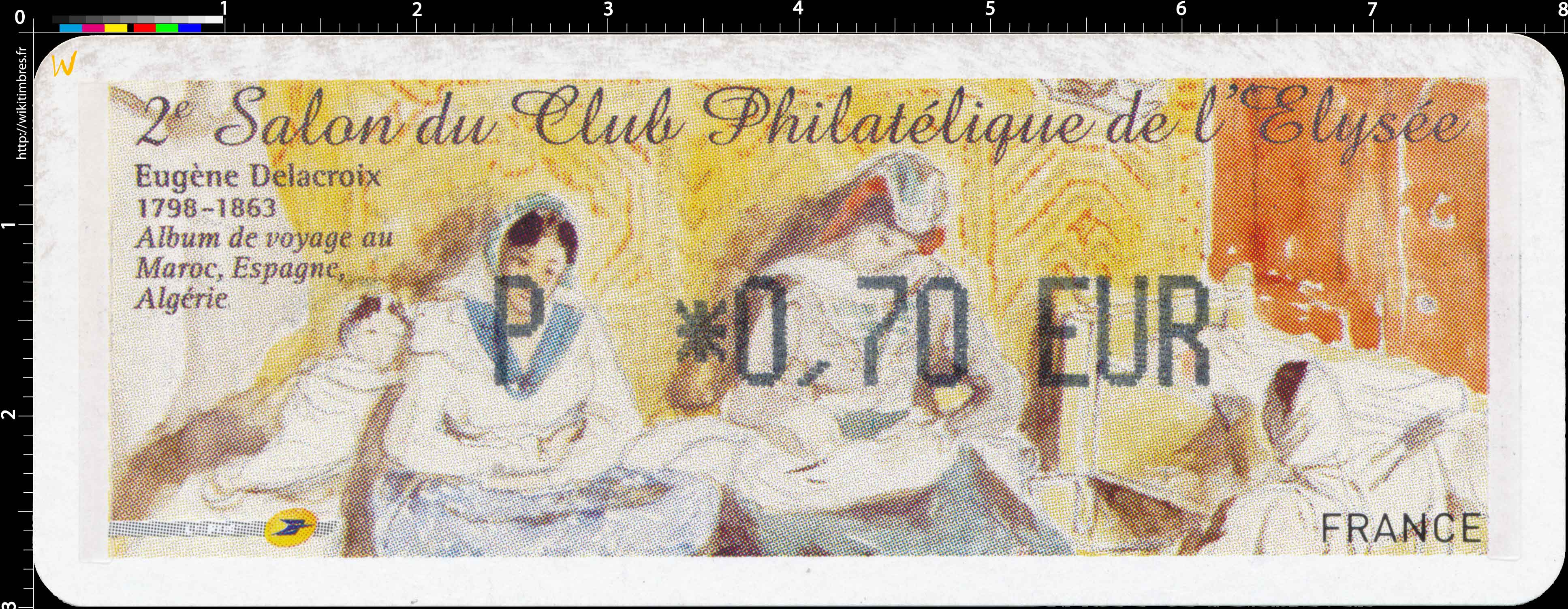 2e Salon du Club Philatélique de l'Élysée Eugène Delacroix 1798-1863