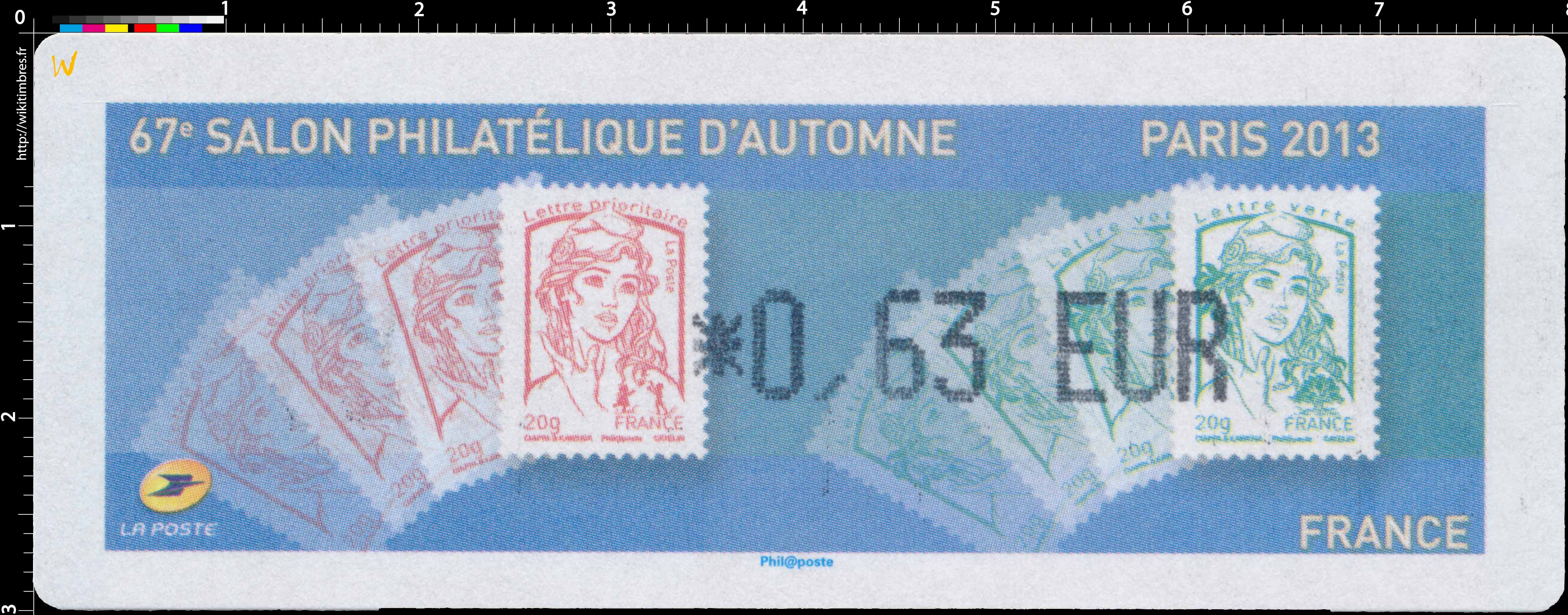 67e Salon philatélique d'automne Paris 2013