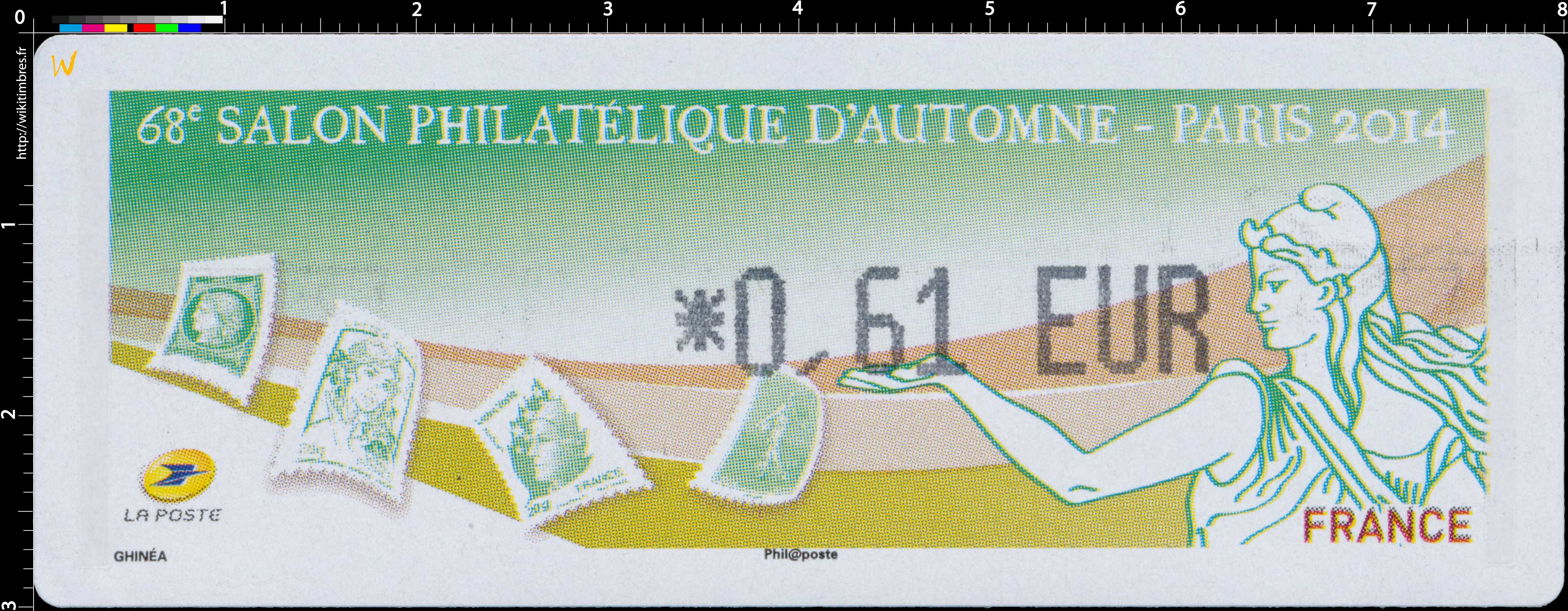 2014 68e Salon philatélique d'automne Paris