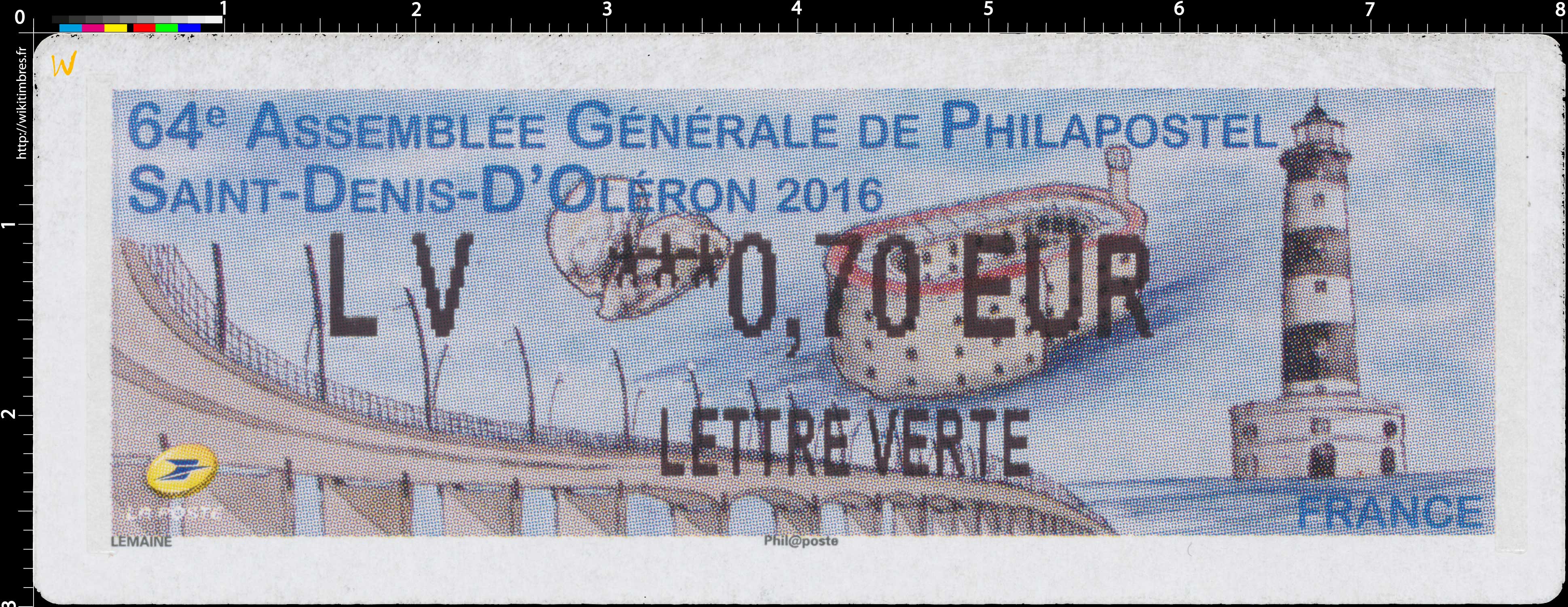 2016 64e Assemblée Générale de Philapostel - Saint-Denis-D'Oléron