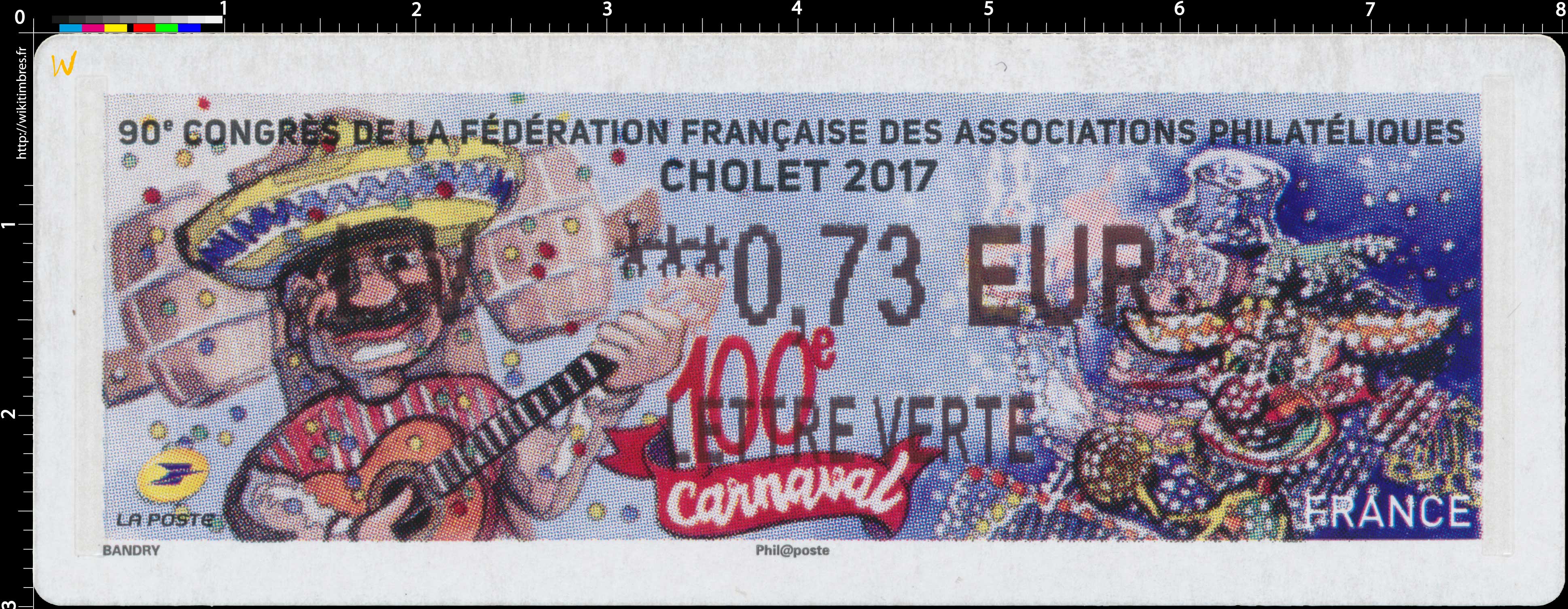 2017 90e Congrès de la Fédération Française des associations philatéliques - Cholet 