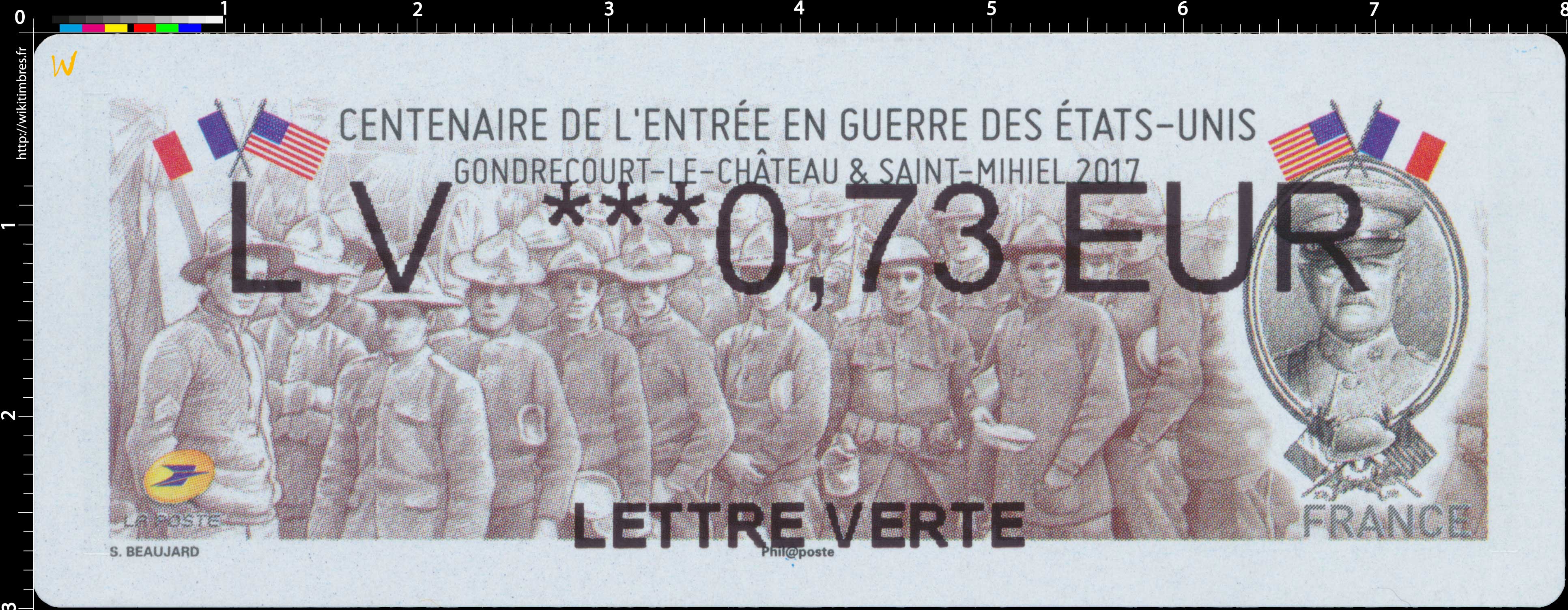 2017 Centenaire de l'Entrée en guerre des États-Unis Gondrecourt-Le-Château & Saint-Mihiel 