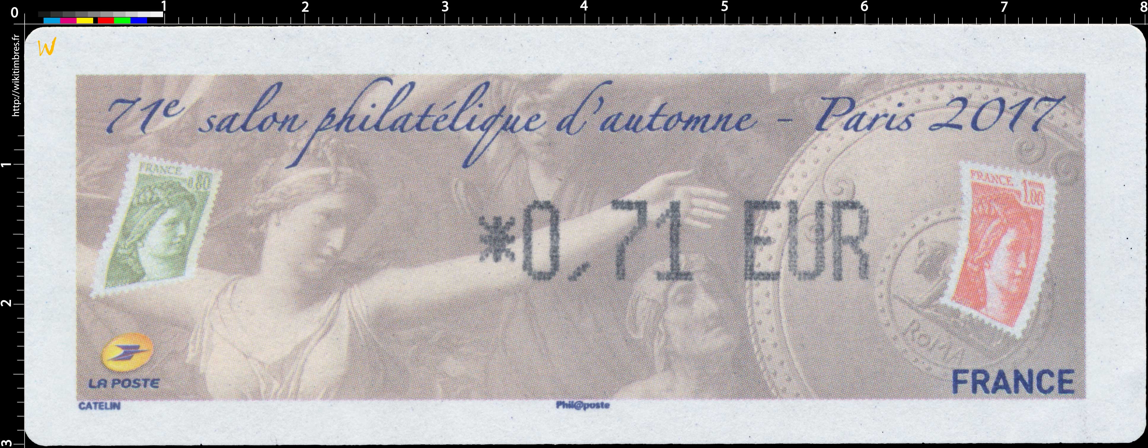 2017 71e Salon Philatélique d’Automne Paris