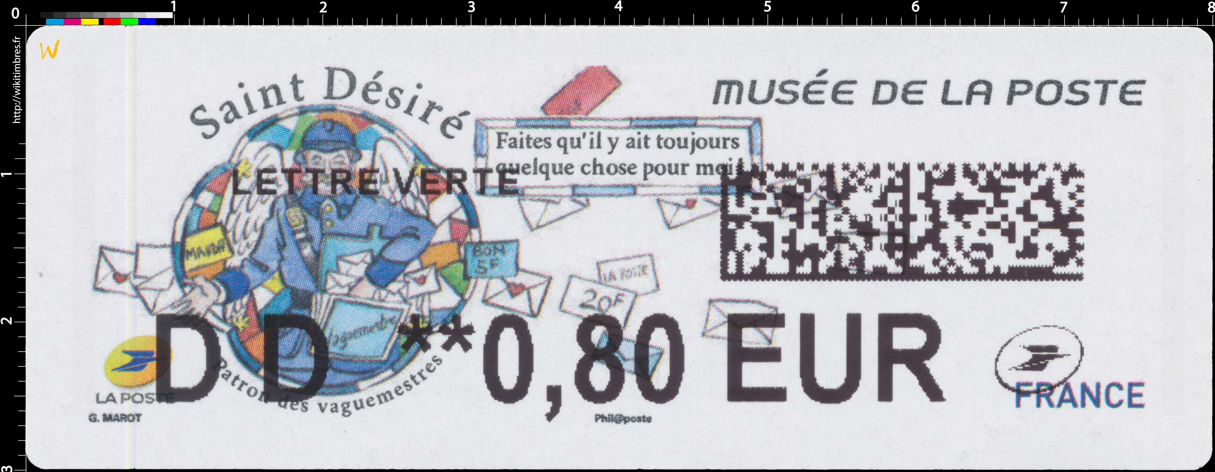 2018 Musée de la Poste - Saint Désiré - Patron des vaguemestres