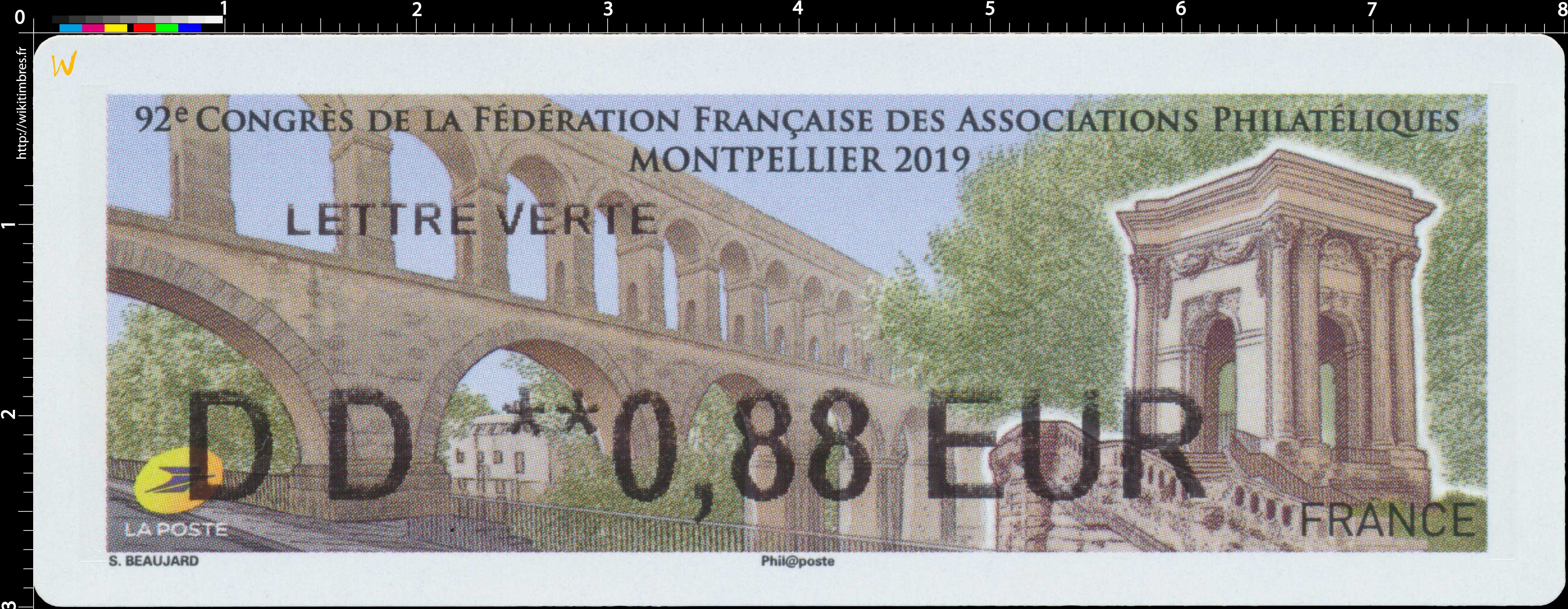 2019  92e Congrès de la fédération française des associations philatéliques - Montpellier