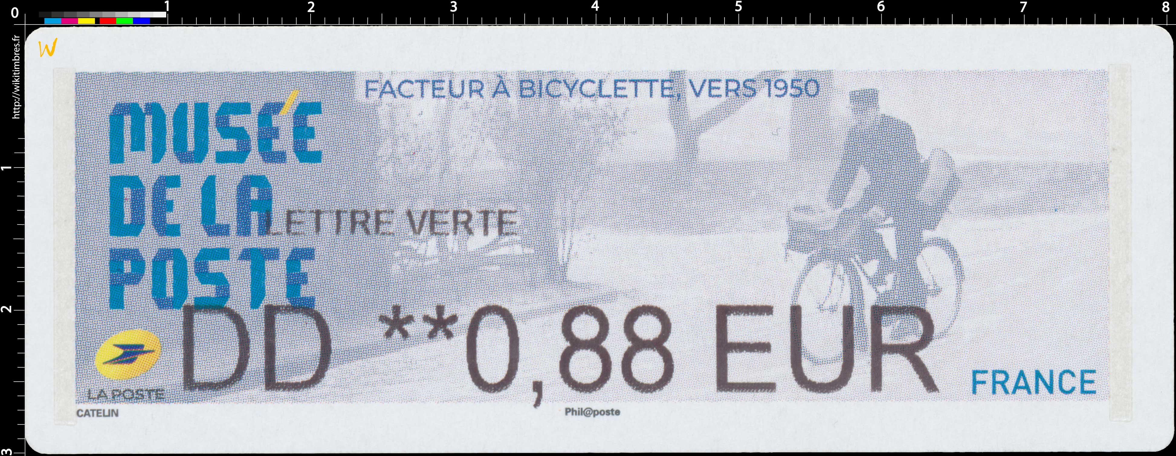 2019 MUSÉE DE LA POSTE - FACTEUR A BICYCLETTE VERS 1950