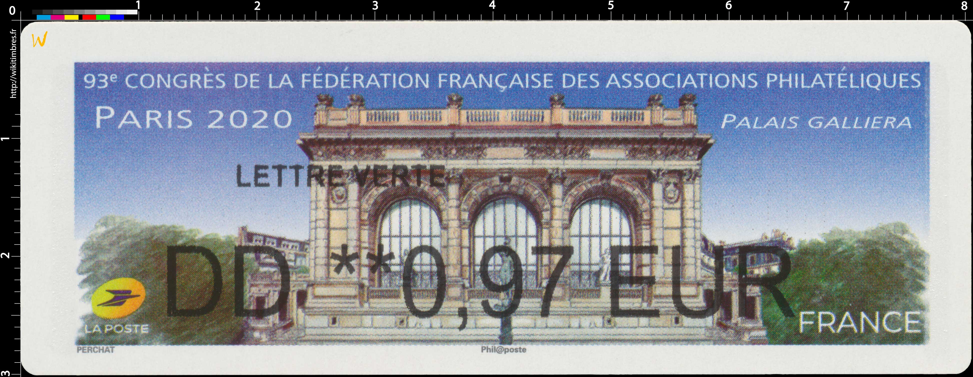 2020 93e CONGRES DE LA FEDERATION FRANCAISE DES ASSOCIATIONS PHILATELIQUES - PALAIS GALLIERA