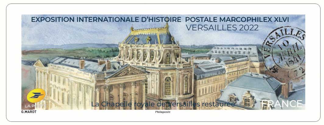 2022 Exposition internationale d'histoire postale - Marcophilex XLVI Versailles - La Chapelle royale de Versaille restaurée