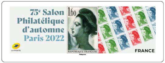 2022 75e salon philatélique d’automne « Liberté de GANDON »