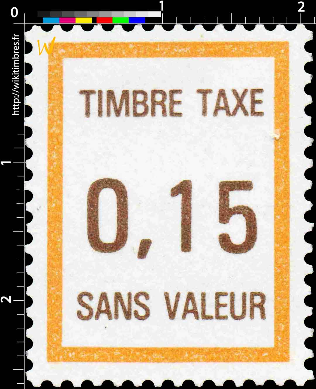 TIMBRE TAXE SANS VALEUR