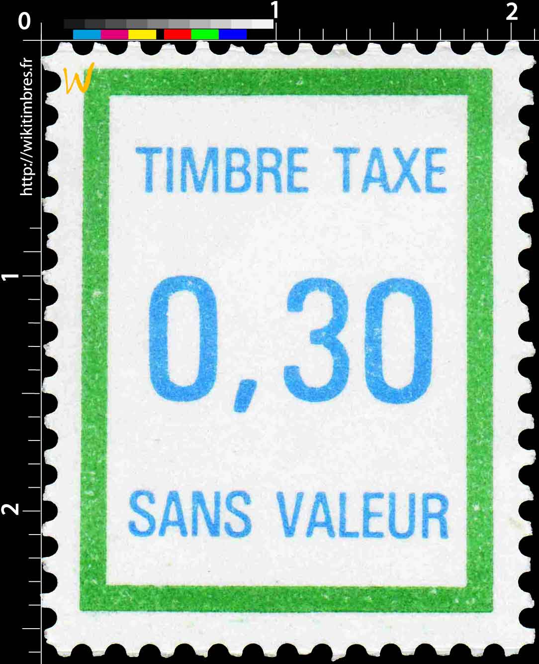 TIMBRE TAXE SANS VALEUR