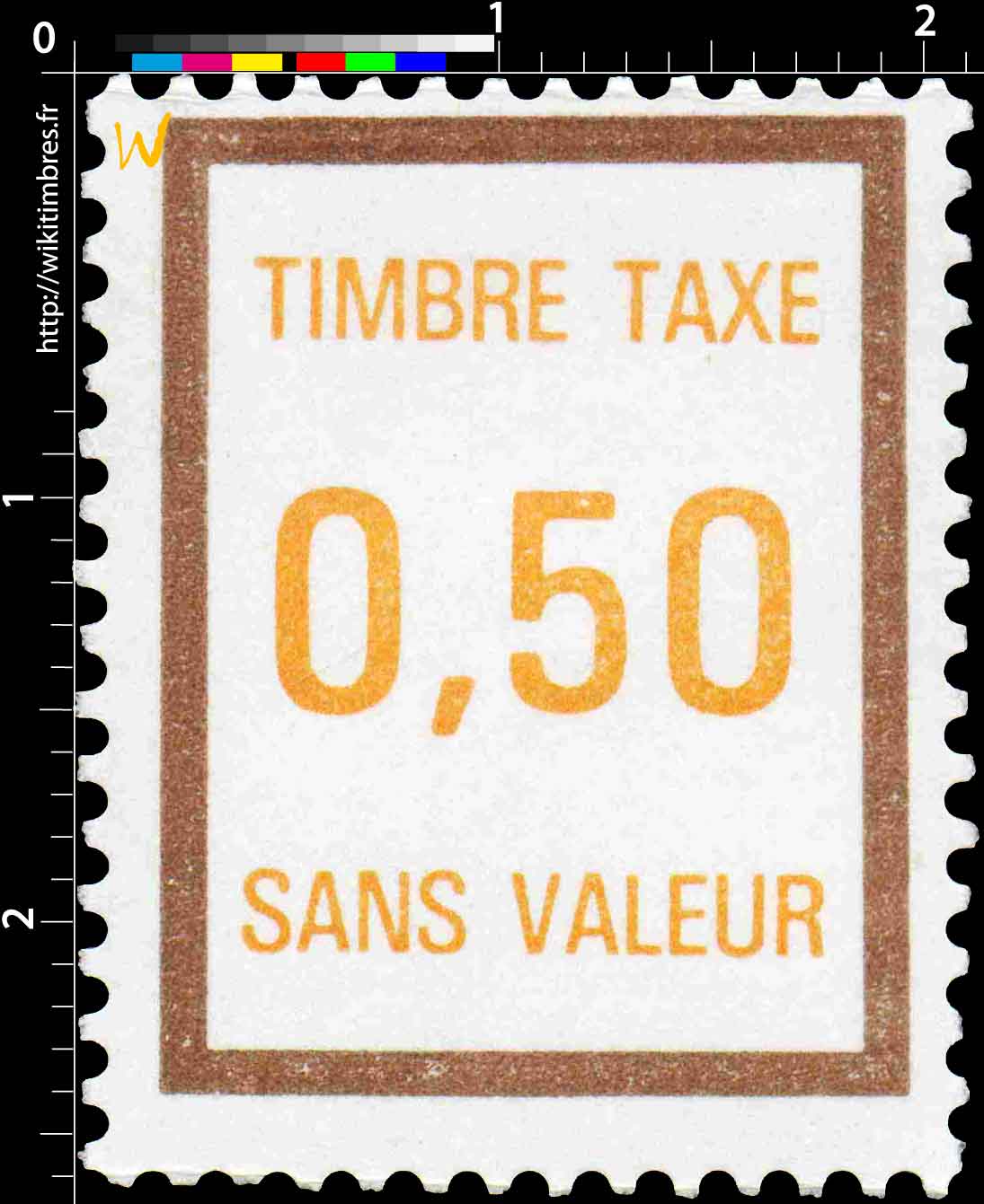 TIMBRE TAXE SANS VALEUR