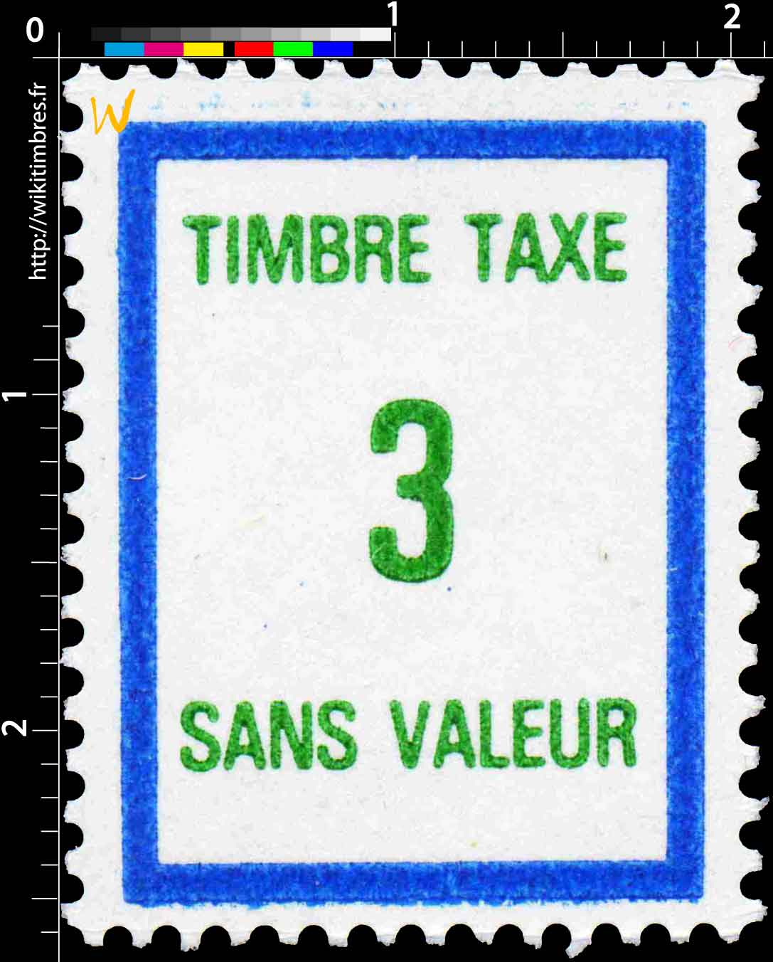 TIMBRE TAXE SANS VALEUR