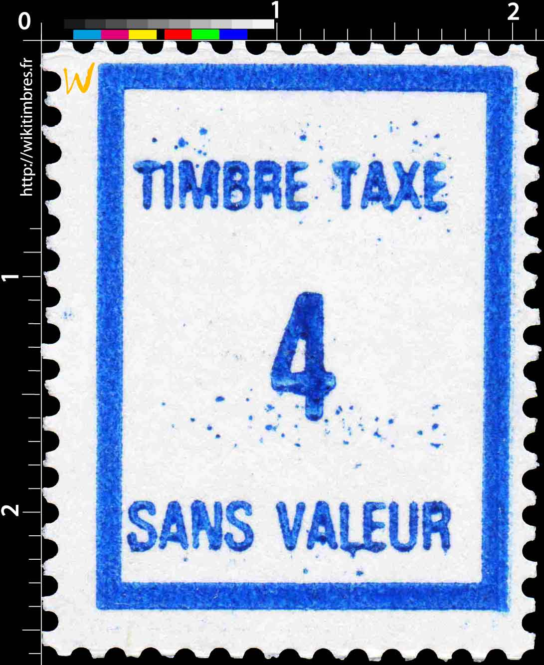 TIMBRE TAXE SANS VALEUR