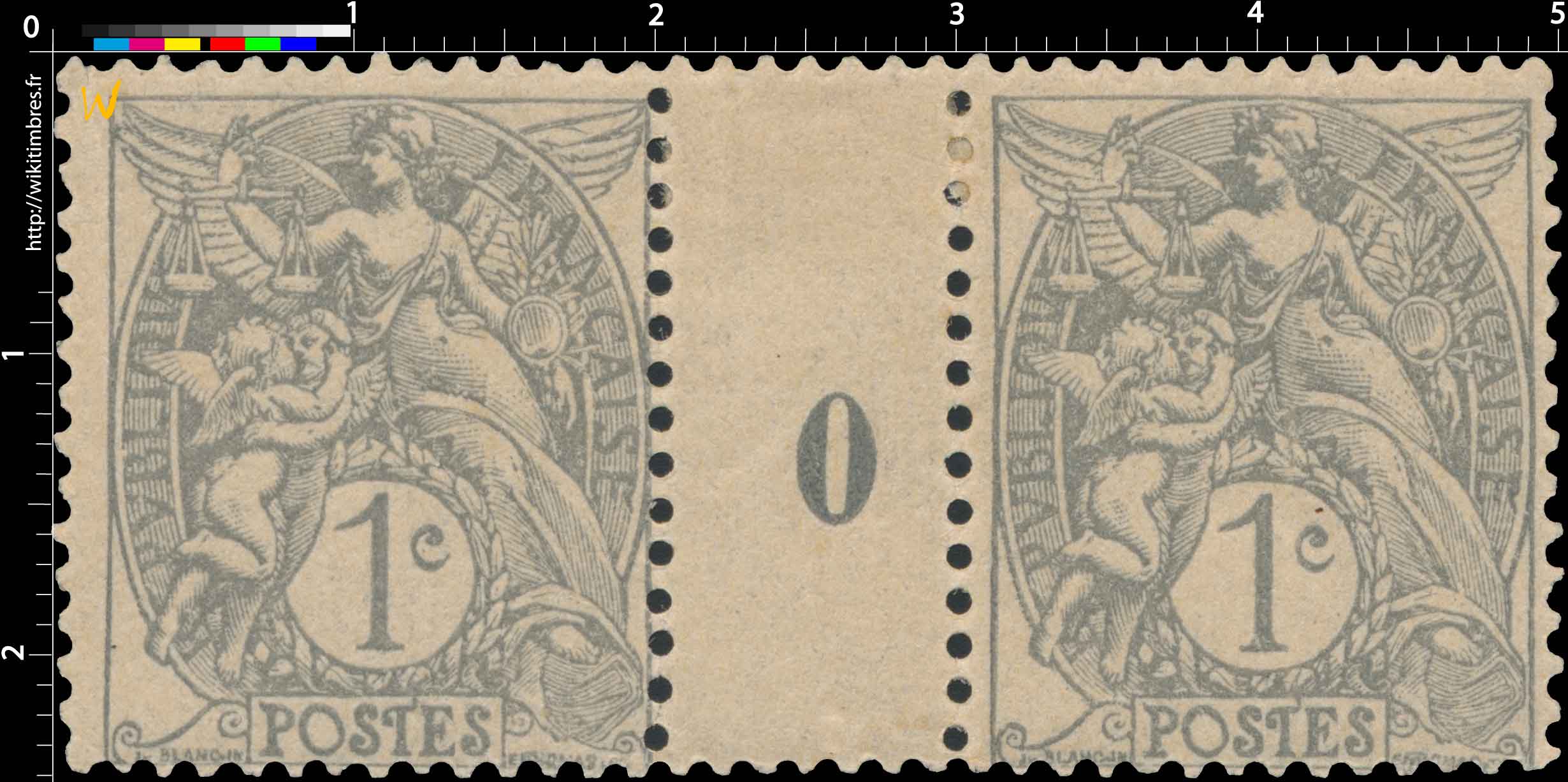 1900 Sans légende particulière - type Blanc