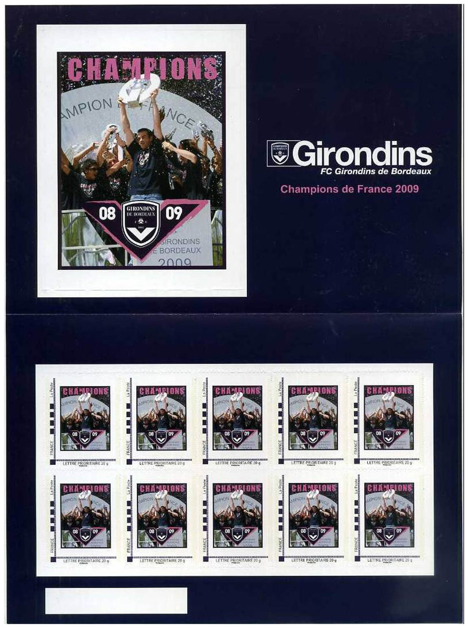 2009 Girondins FC Girondins de Bordeaux Champions de France 2009
