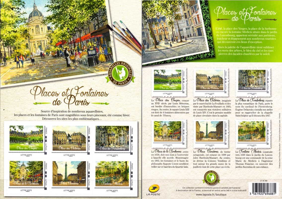 2016 Collector places et fontaines de Paris en été
