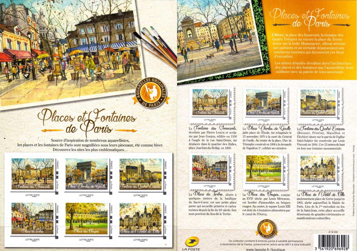 2016 Collector places et fontaines de Paris en hiver
