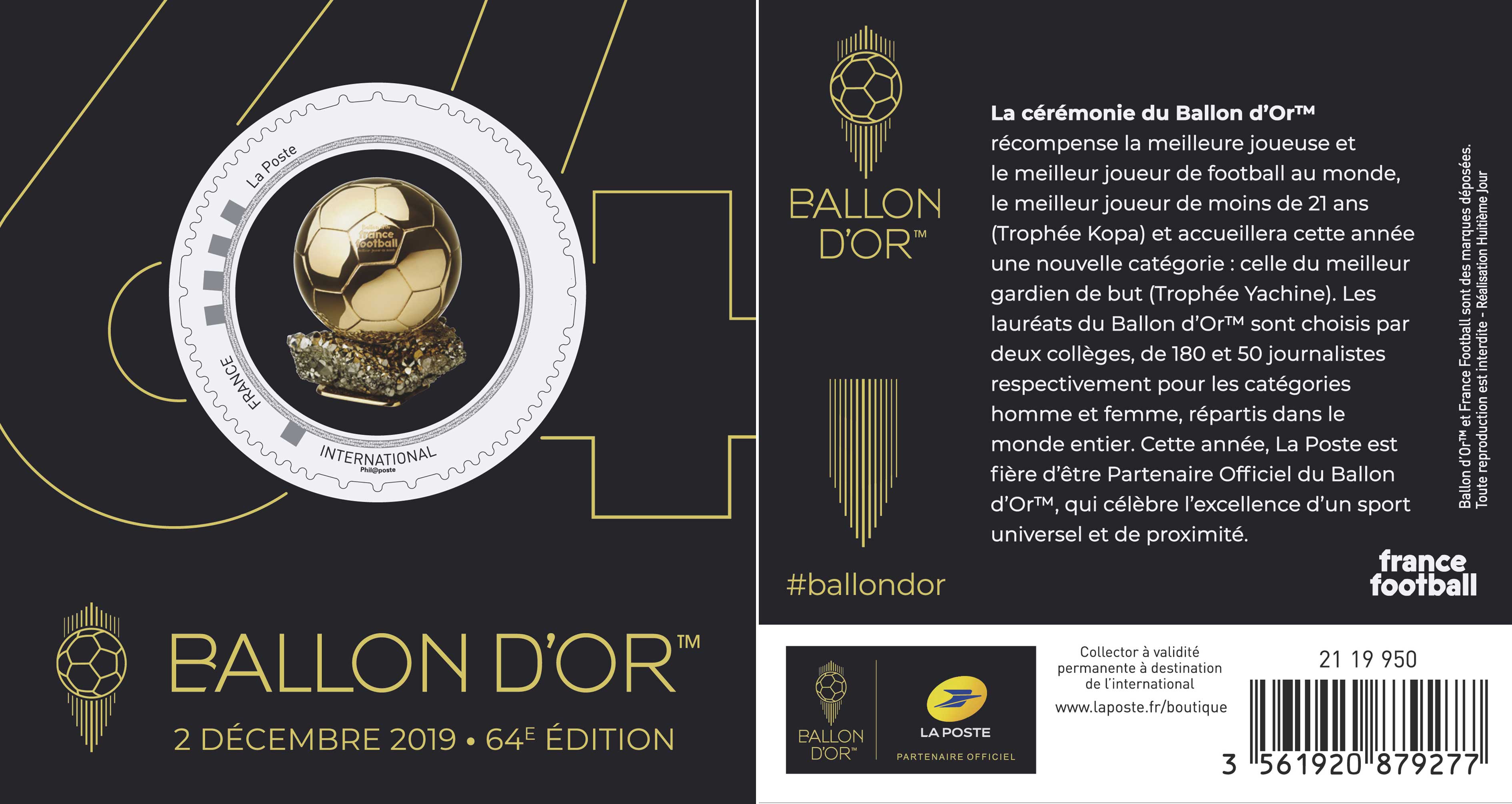 Ballon d'or 2 décembre 2019 - 64e édition