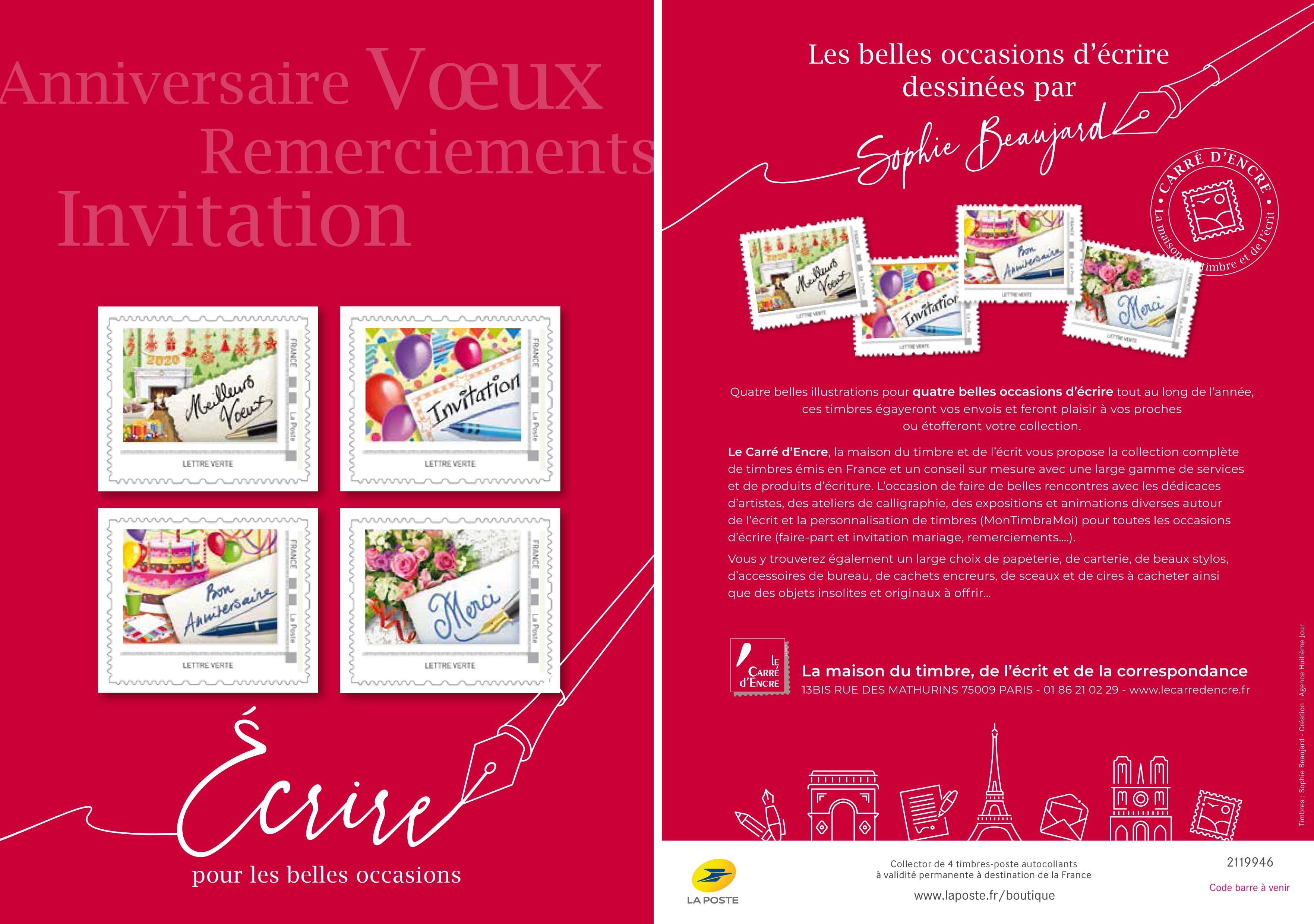 2019 Anniversaire voeux remerciement invitation