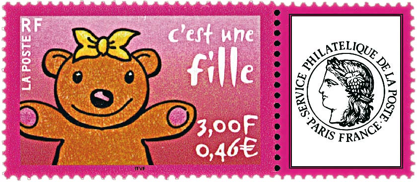 2001 C'est une fille - SERVICE PHILATÉLIQUE DE LA POSTE - PARIS FRANCE