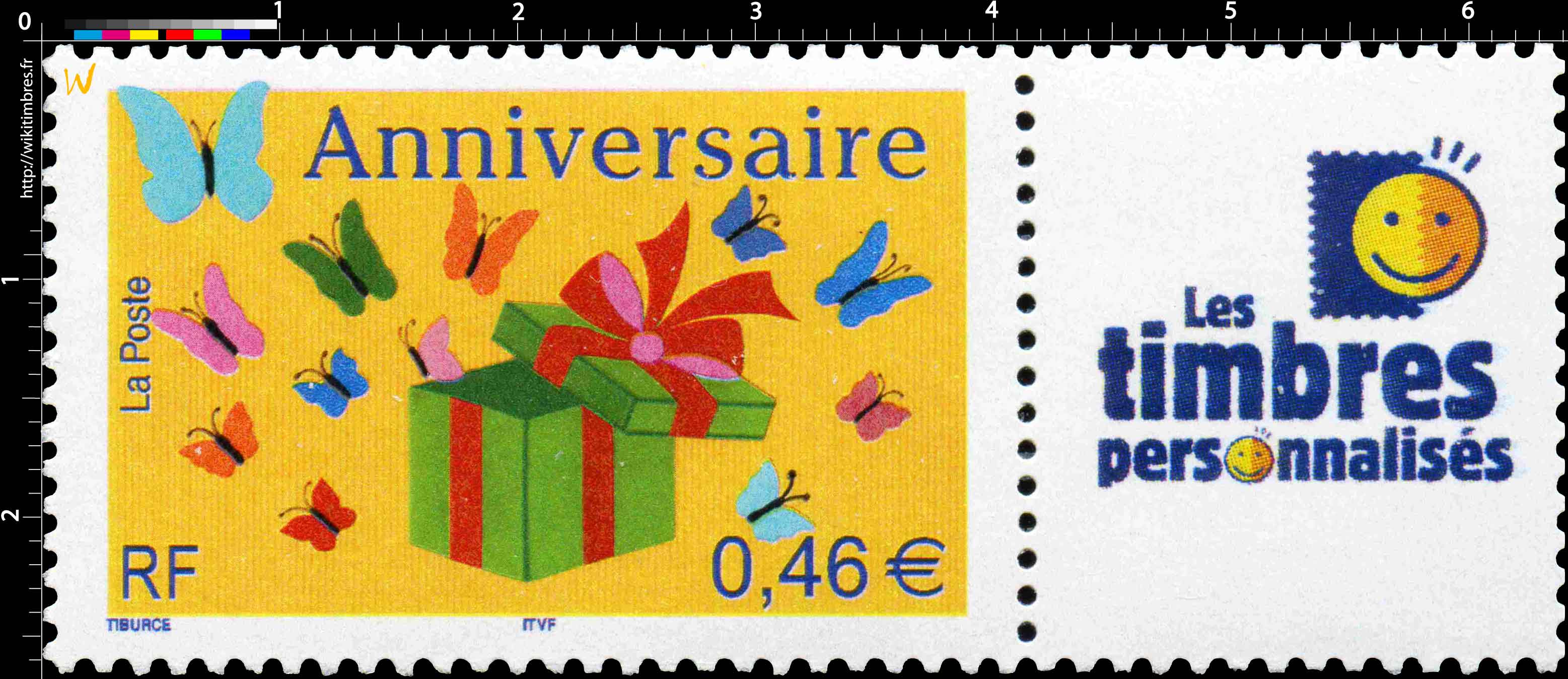 Anniversaire Les timbres personnalisés