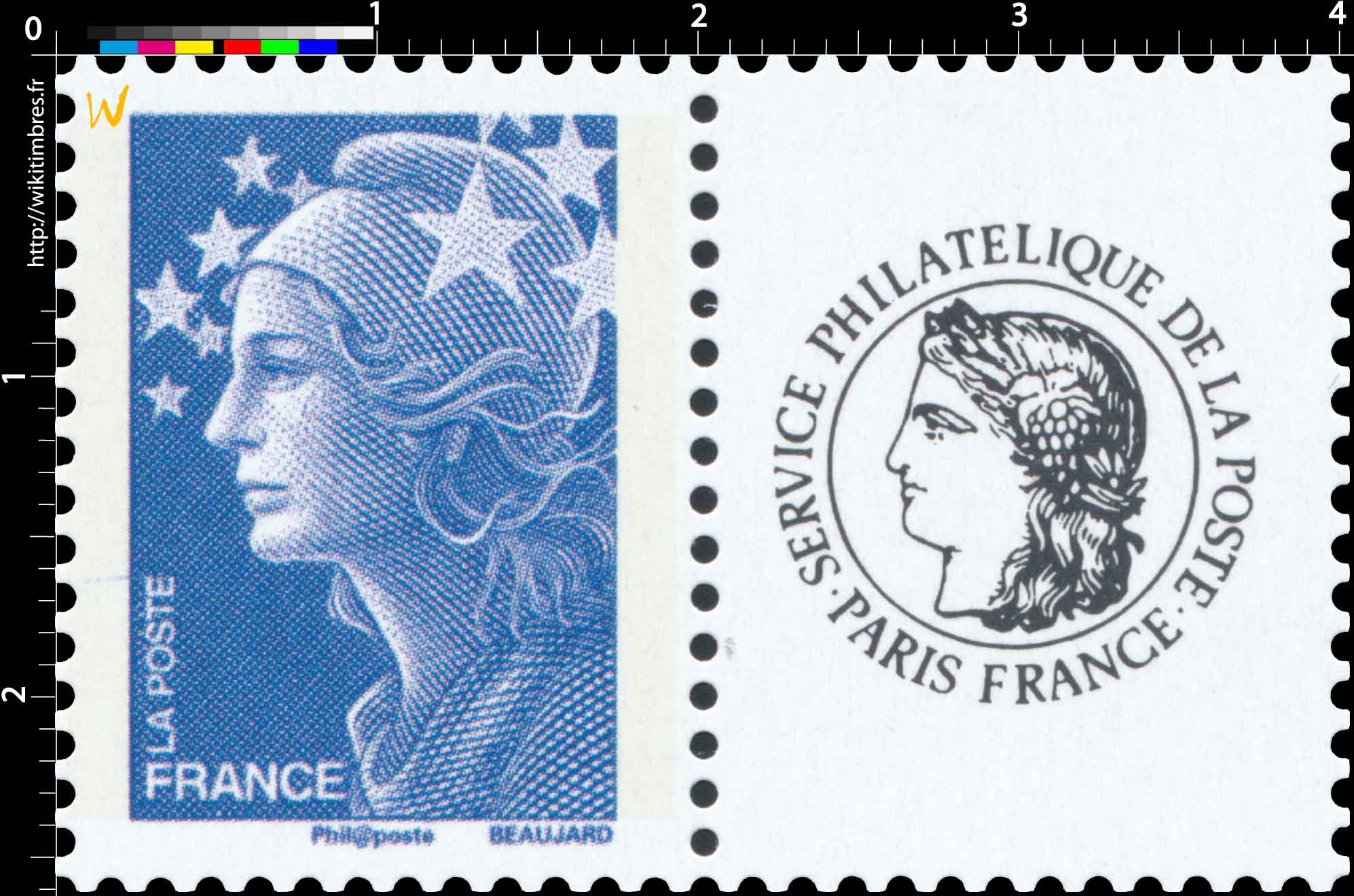 Sans légende particulière - type Marianne de Beaujard