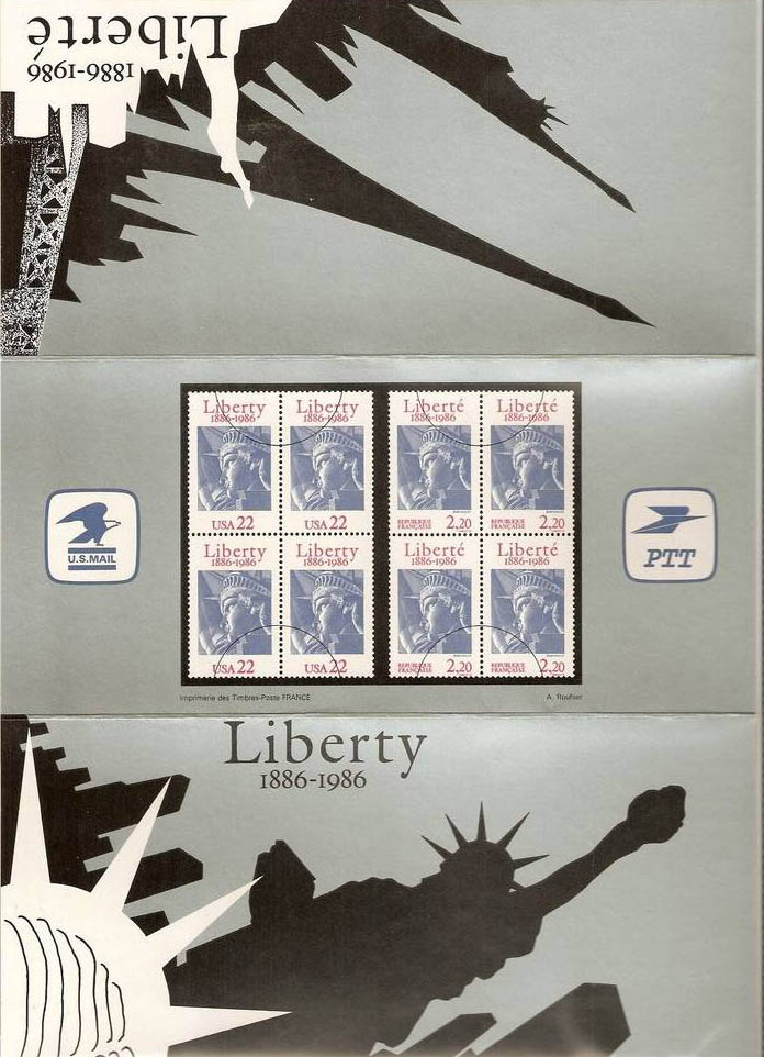 POCHETTE 1986 émission commune France - États-Unis