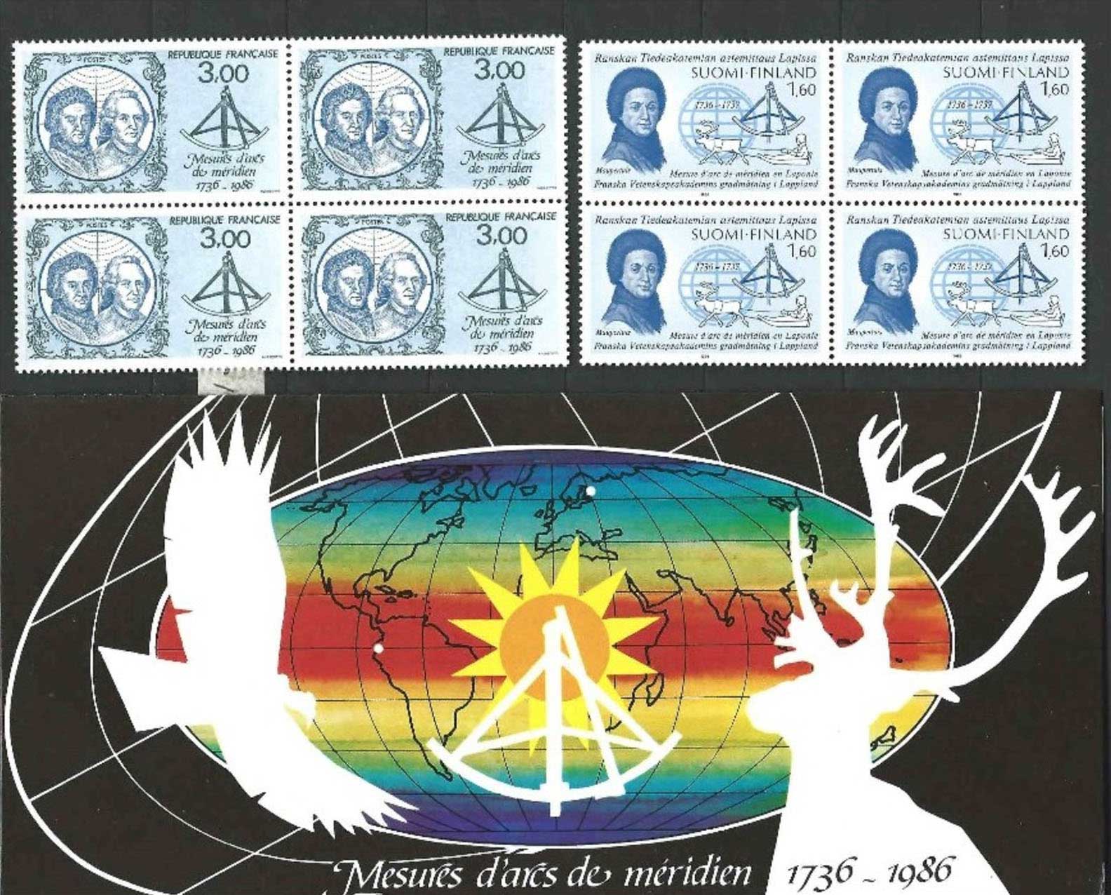 Mesures d'arcs de méridien 1736-1986 MAUPERTUIS CONDAMINE