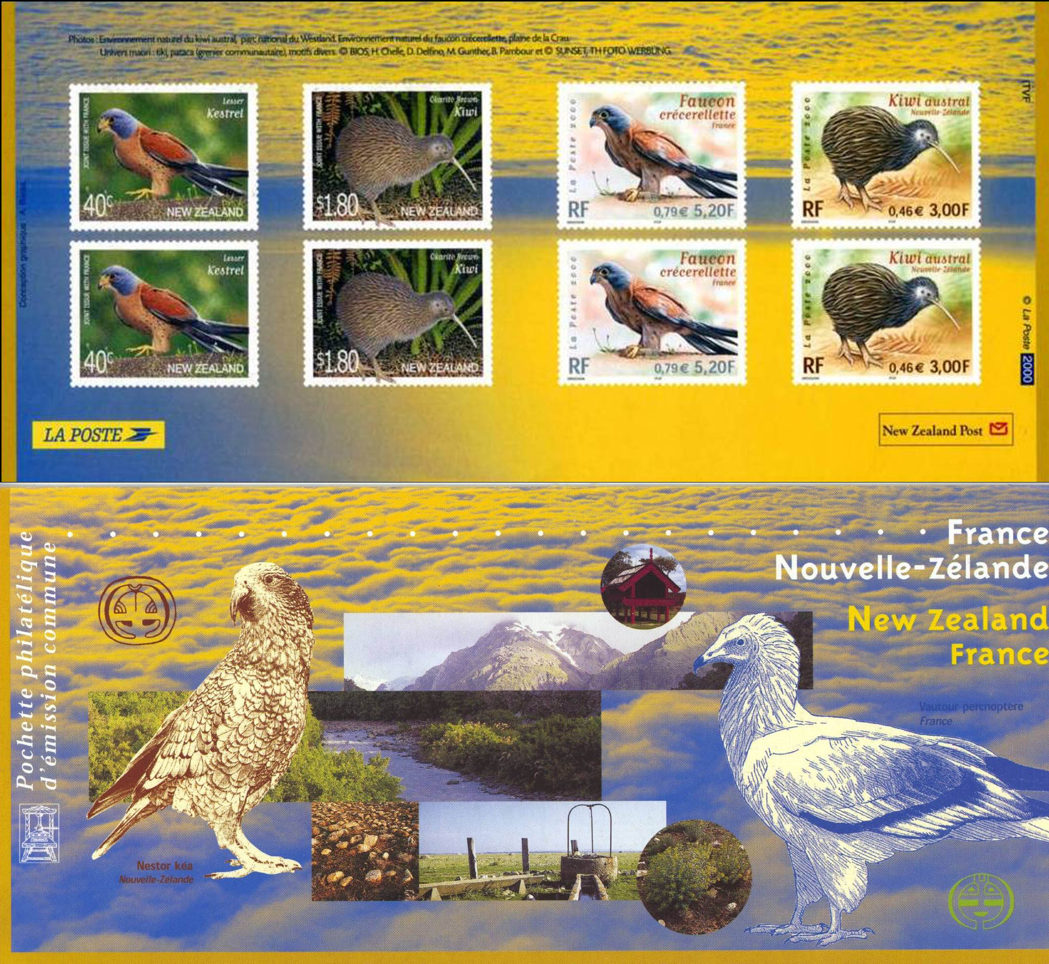 POCHETTE 2000 émission commune France -  Nouvelle-Zélande