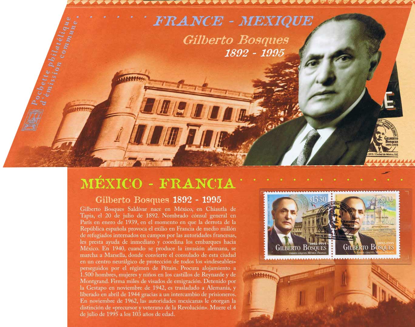 2015 France - Mexique Gilberto Bosques 1892-1995
