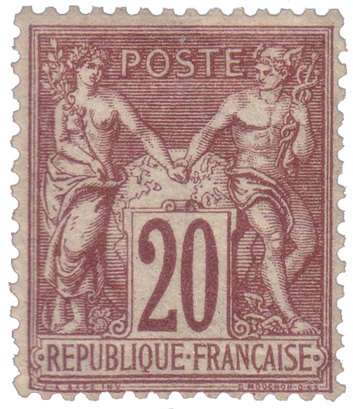 1876 Sans légende particulière - type sage 