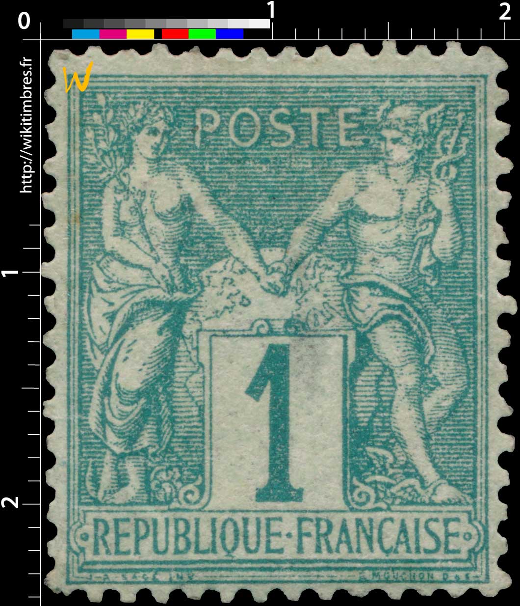 1876 Sans légende particulière - type sage 