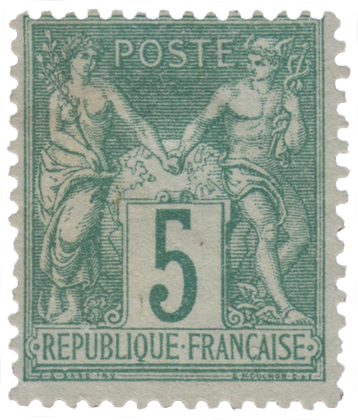 1876 Sans légende particulière - type sage 
