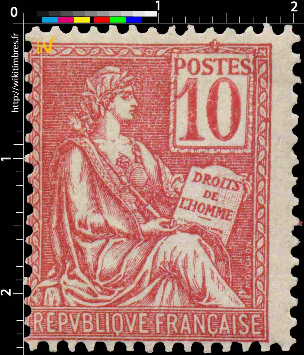 1900 DROITS DE L'HOMME - type Mouchon