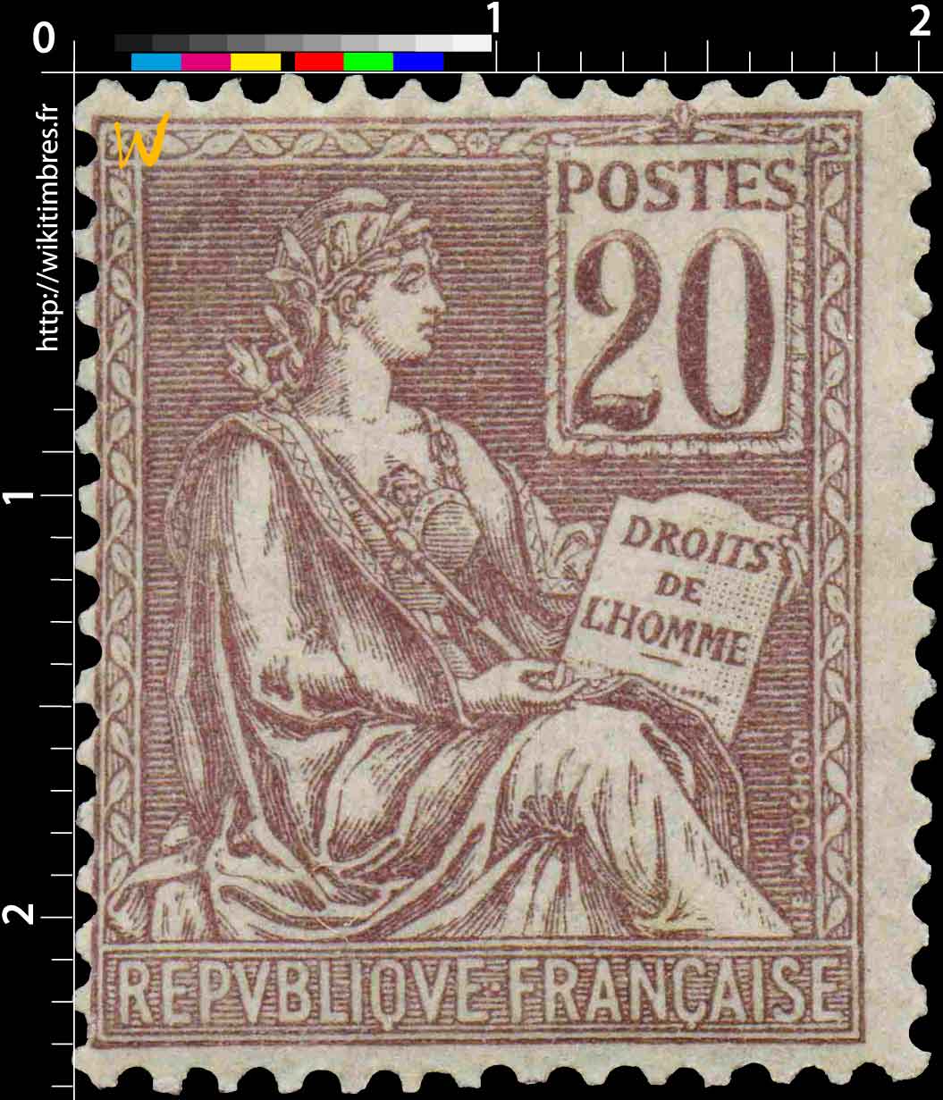 1900 DROITS DE L'HOMME - type Mouchon