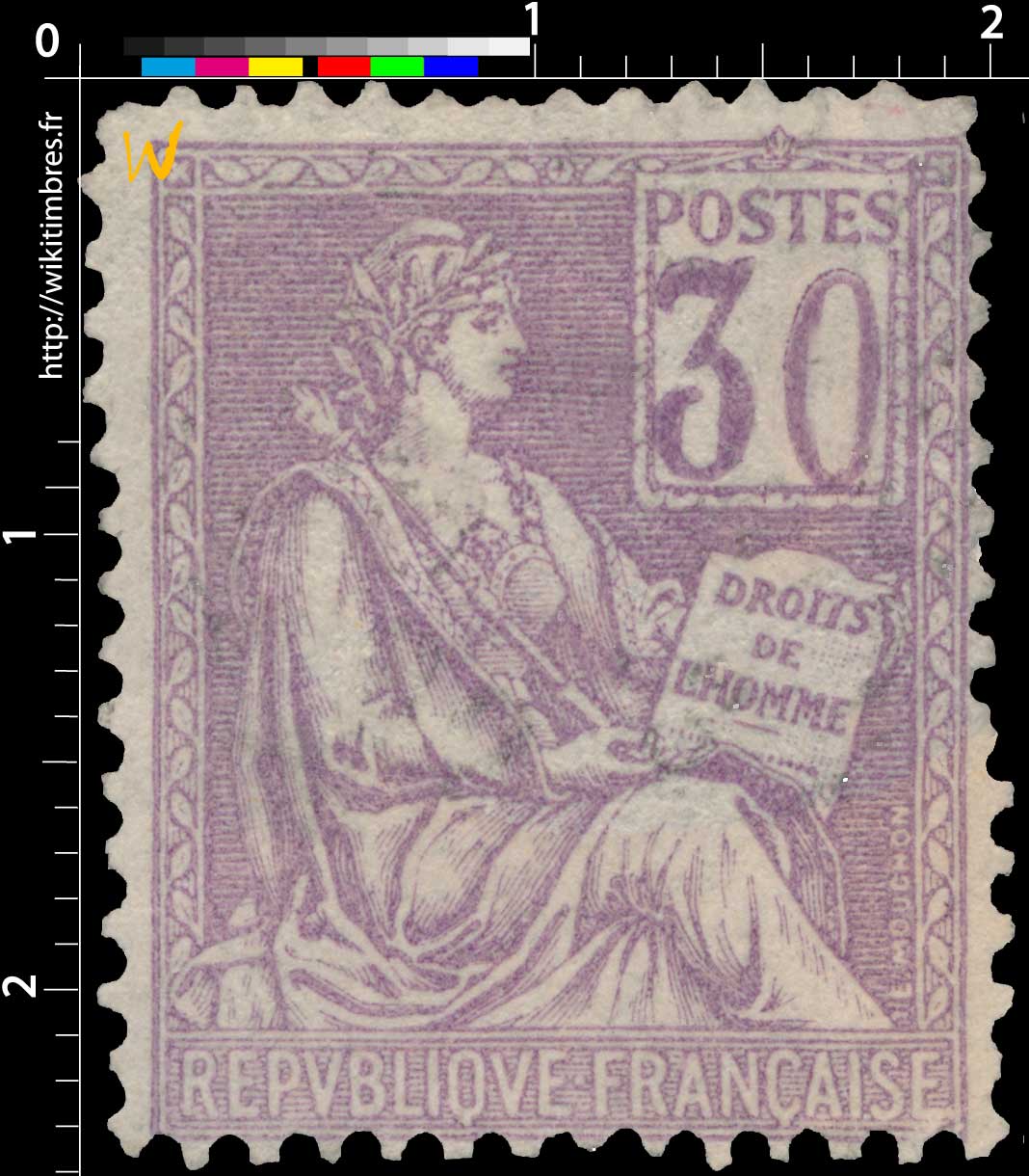 1900 DROITS DE L'HOMME - type Mouchon