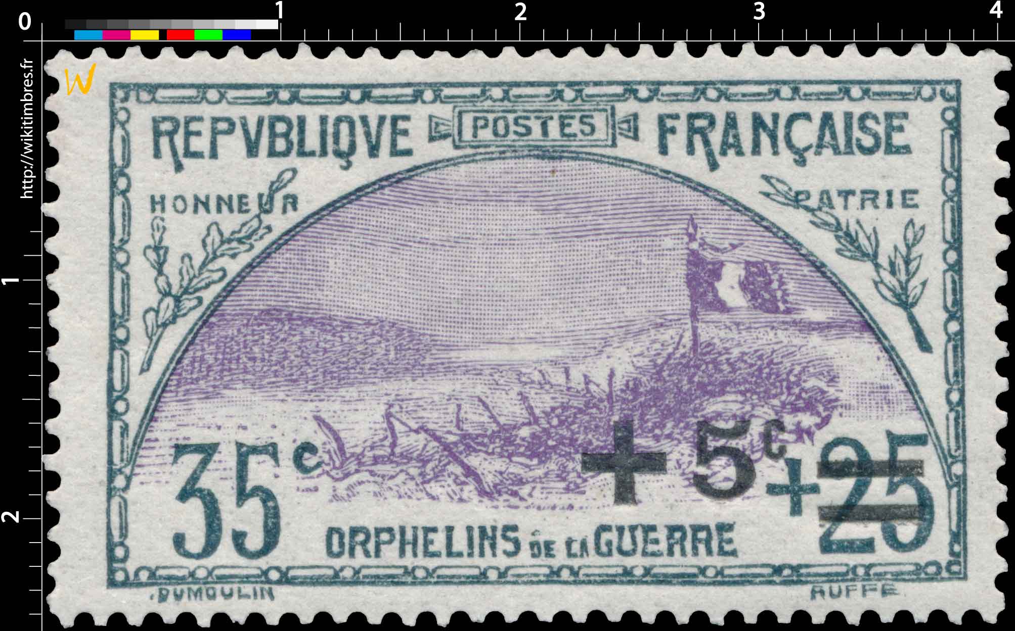 1922 ORPHELINS DE LA GUERRE HONNEUR PATRIE