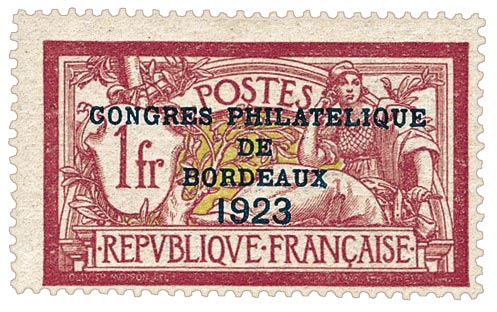 1923 CONGRES PHILATÉLIQUE DE BORDEAUX 1923 - type Merson