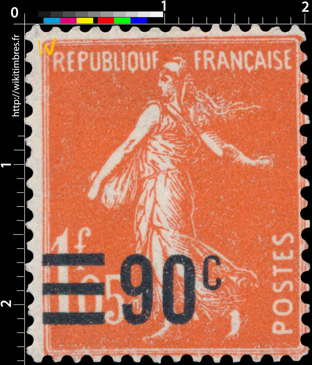 1926 Sans légende particulière - type semeuse camée surchargé