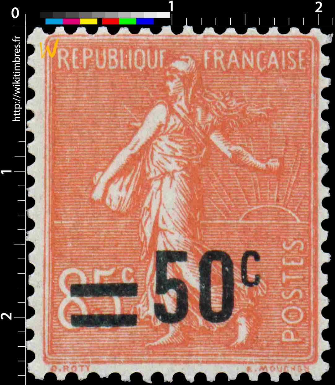 1927 Sans légende particulière - type semeuse lignée / surchargé 