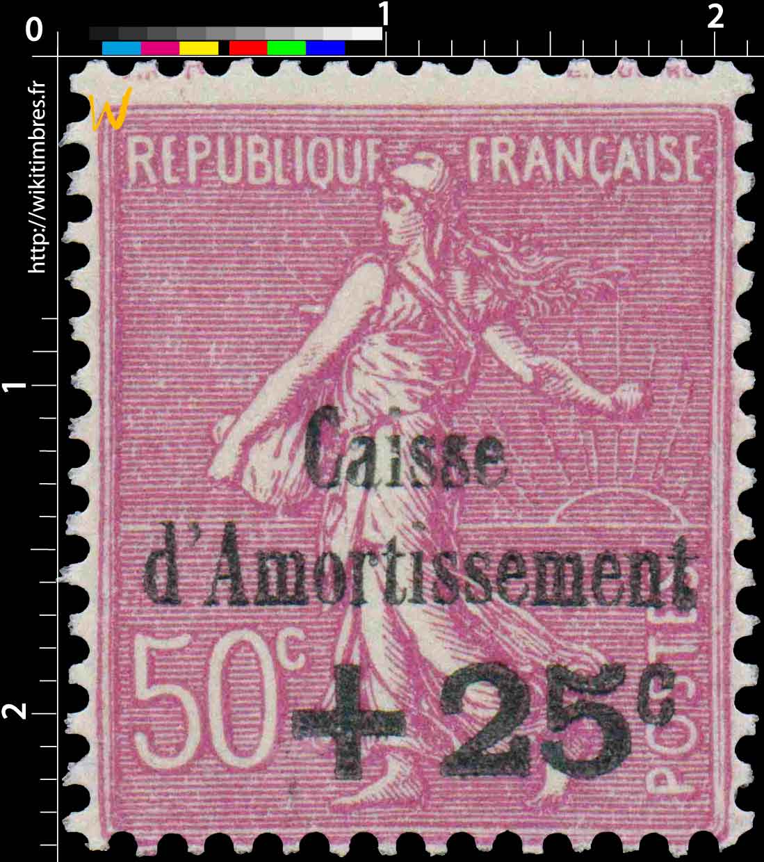1929 Caisse d'Amortissement - type semeuse lignée / surchargé 
