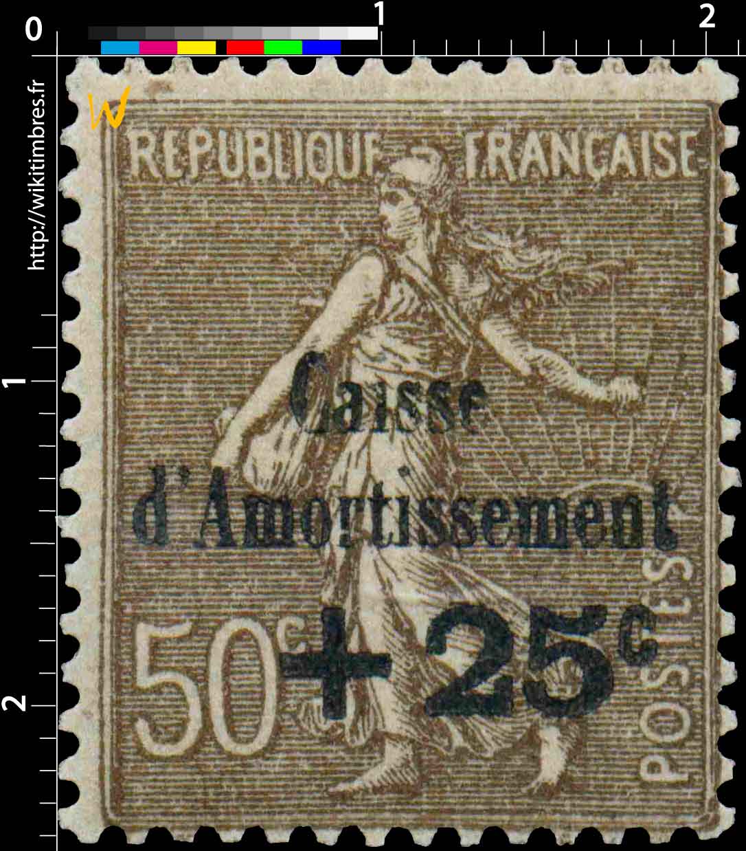 1930 Caisse d'Amortissement - type semeuse lignée / surchargé 