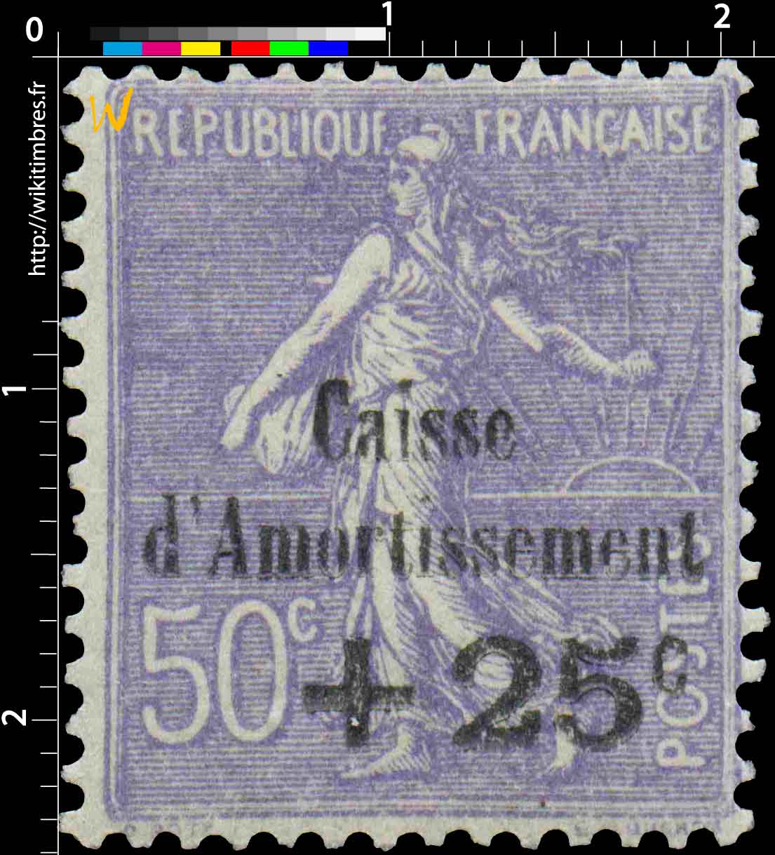 1931 Caisse d'Amortissement - type semeuse lignée / surchargé 