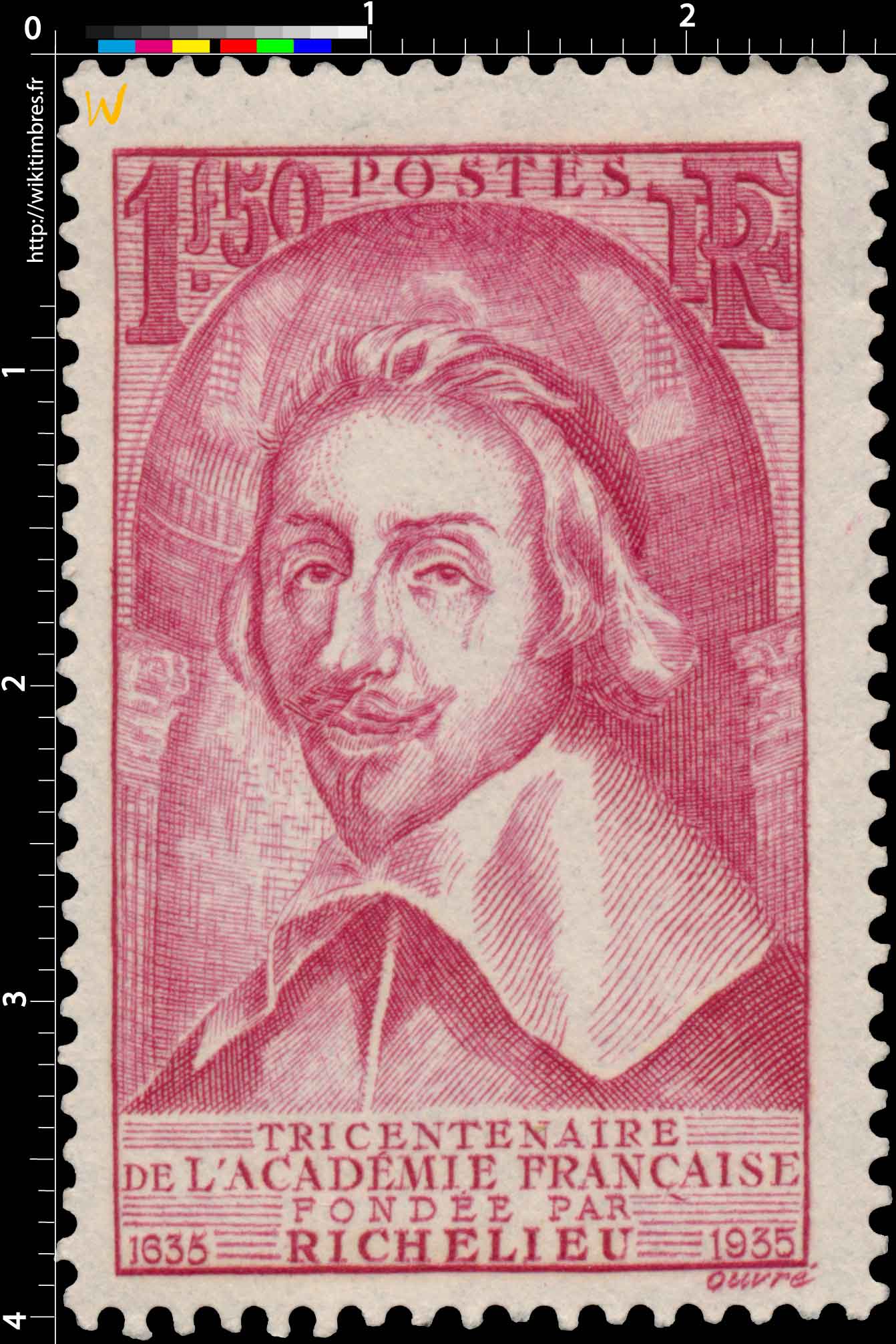 1935 TRICENTENAIRE DE L'ACADÉMIE FRANÇAISE FONDÉE PAR RICHELIEU 1635-1935