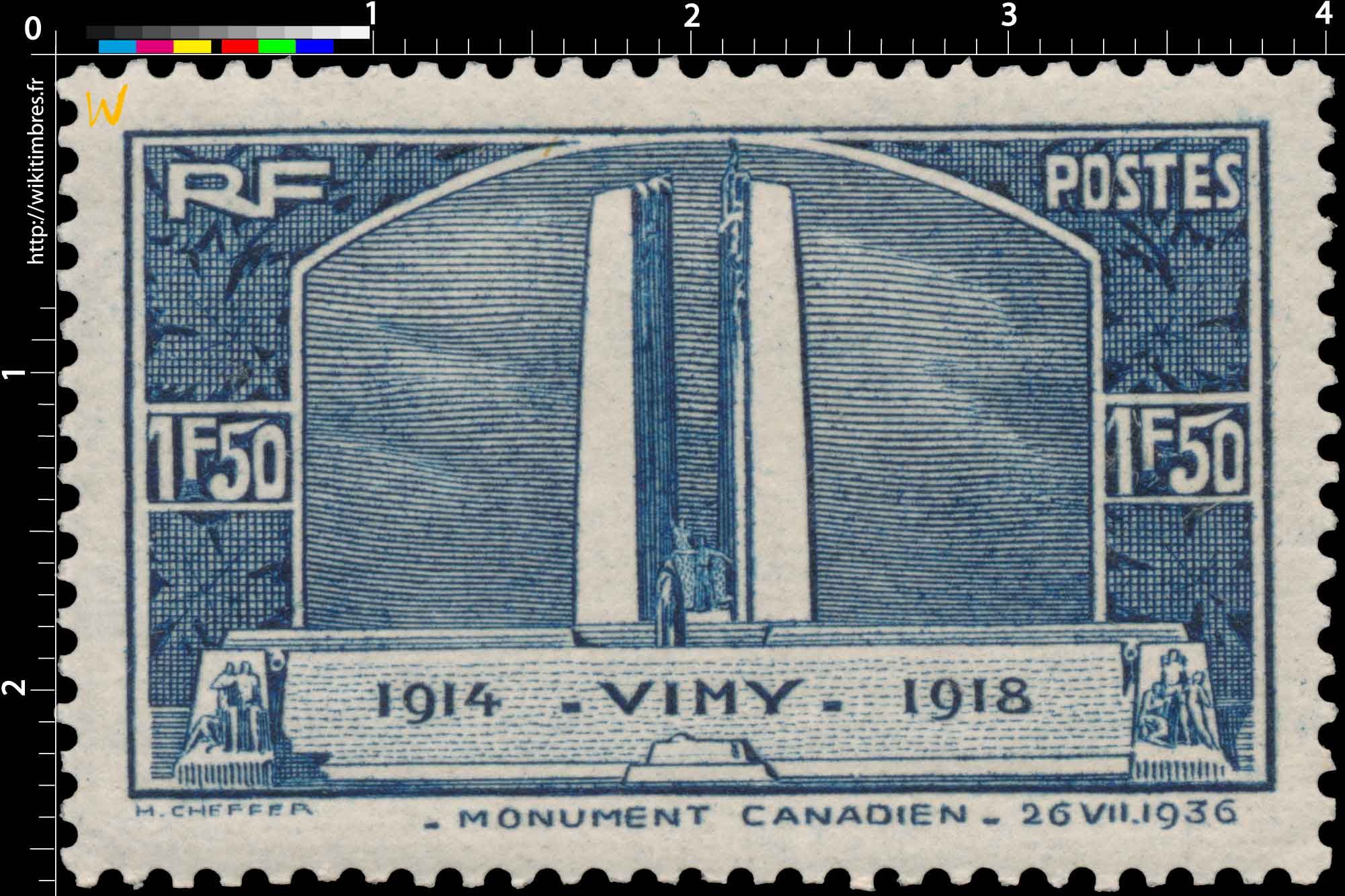 VIMY 1914-1918 - MONUMENT CANADIEN - 26 VII 1936