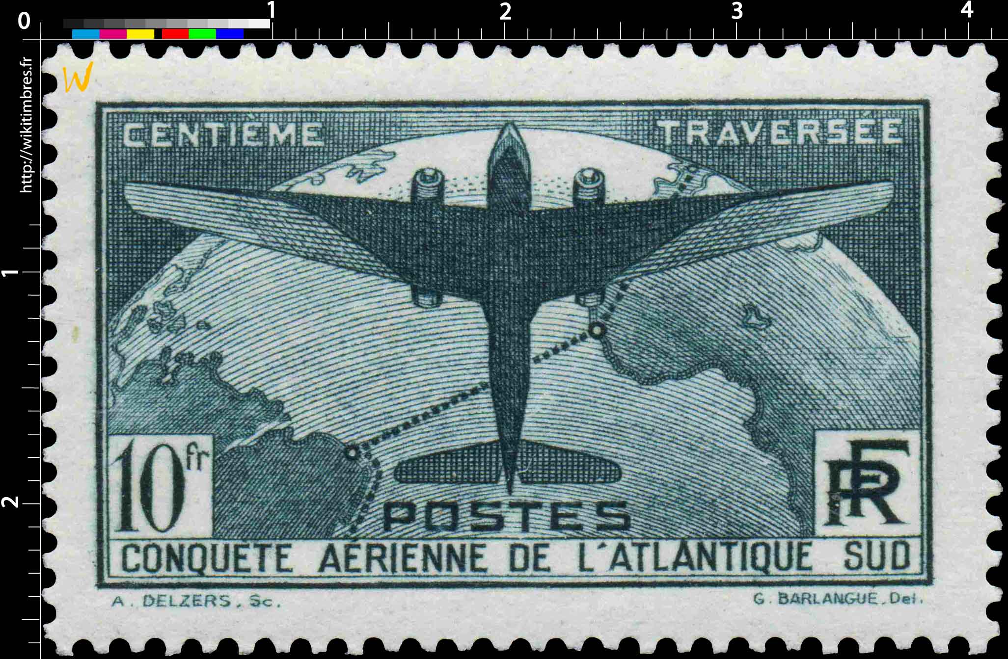 1936 CENTIÈME TRAVERSÉE CONQUÊTE AÉRIENNE DE L'ATLANTIQUE SUD