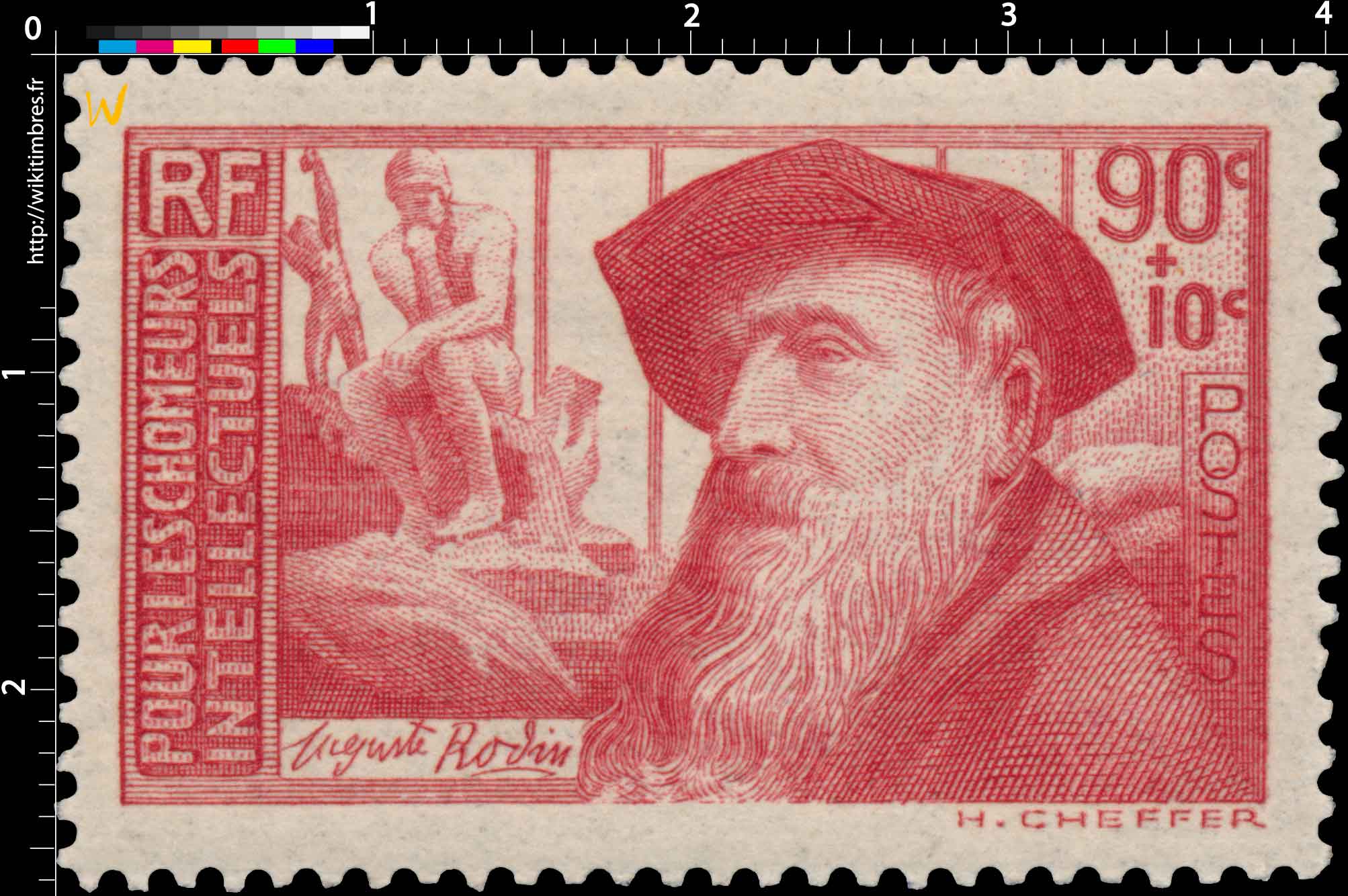 1937 POUR LES CHÔMEURS INTELLECTUELS Auguste Rodin