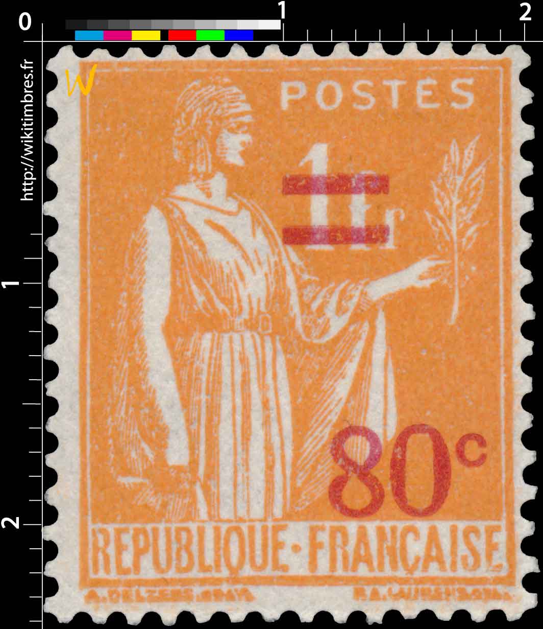1937 Sans légende particulière - type Paix