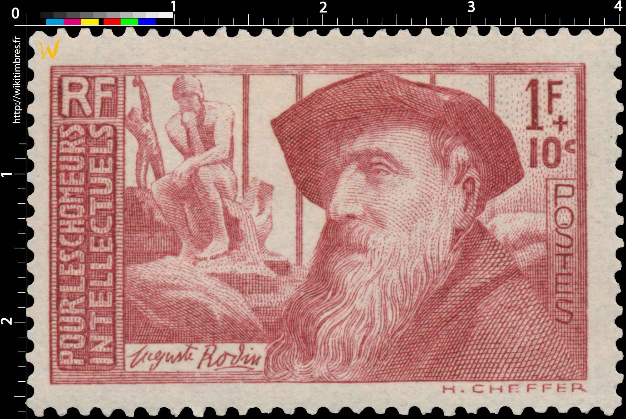 1938 POUR LES CHÔMEURS INTELLECTUELS Auguste Rodin